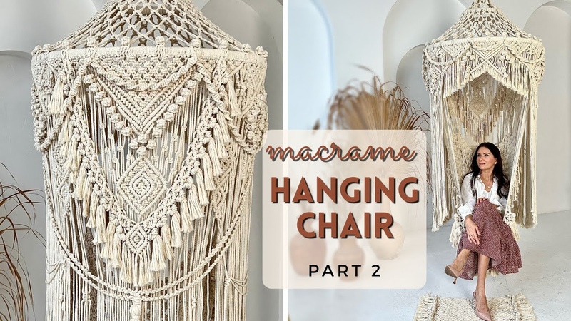 Macrame Hanging Chair Tutorial PART 2 Macrame Swing DIY hammock chair new macrame