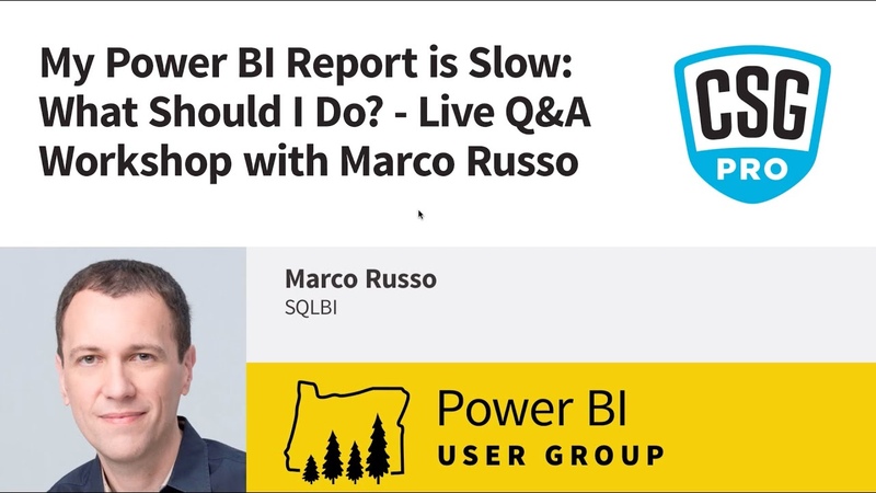 My Power BI Report is Slow: What Should I Do Live QA Workshop with Marco