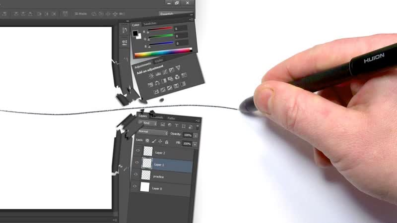 This PEN Draws in Photoshop and on Paper at the SAME
