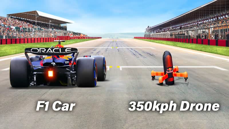 Worlds Fastest Camera Drone Vs F1 Car (ft. Max