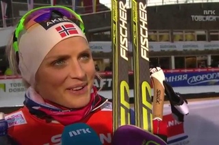 Tour de Ski 2015: Interview with Marit Bjoergen, Heidi Weng and Therese Johaug after 5 km classic