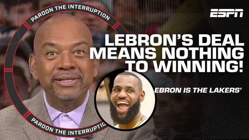 Wilbon AIRS FRUSTRATION over Lakers Nations excitement for re signing Le Bron James,