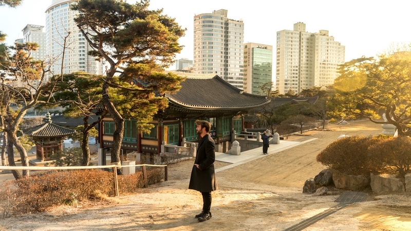 Meditating in Ancient Buddhist Temple in Seoul South