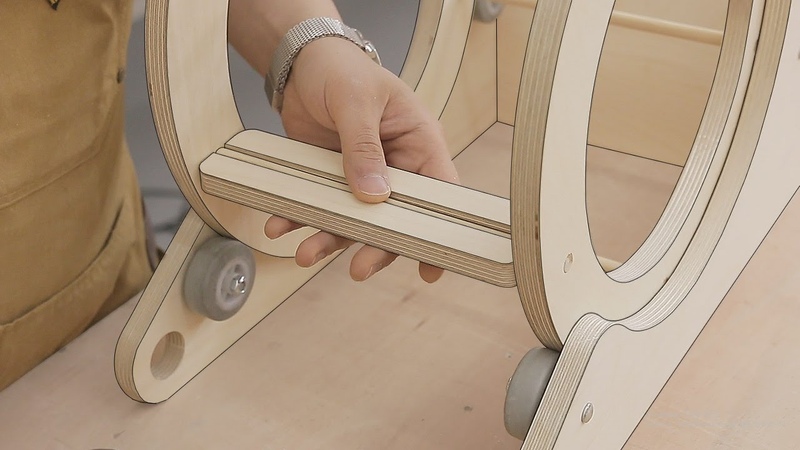 woodworking storage idea , spinning wheel screw