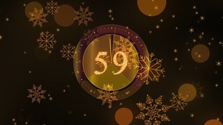 Free Happy New Year 2023 Countdown Background Video Golden Falling Snow and Glitters with Sparkles