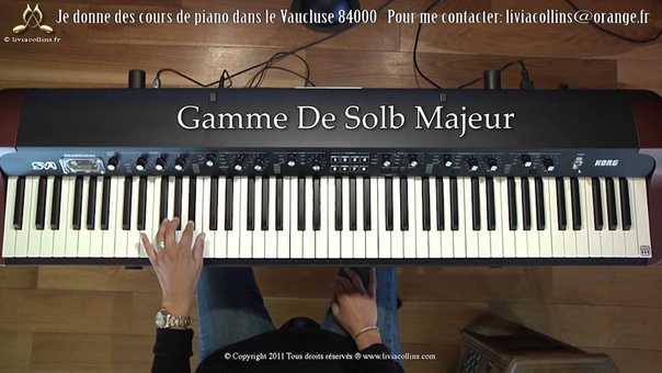 Cours de piano n 7 Gamme de Solb Majeur par Livia
