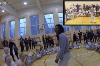 Mestre Chicote e  Tico (2013 @ Capoeira Kids Academy Latvia)