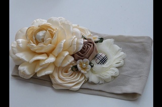 Hermosas y FAciles Flores de liston RAso o Satin, Tiaras Bautizo Bebe