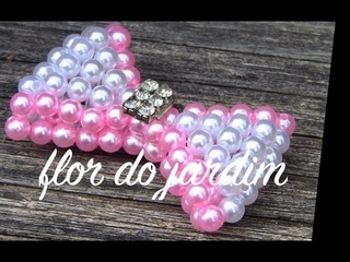 1°PARTE -Laço em Perolas com duas cores Passo a Passo - loop beads