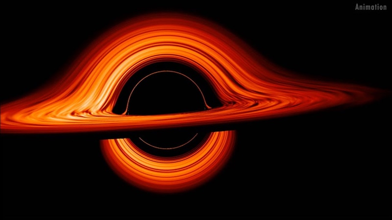 Runaway black hole leaves behind massive streak of stars in its wake See Hubbles