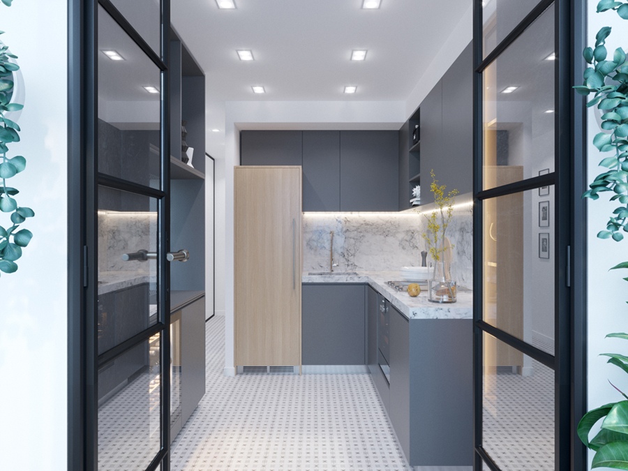 Проект перепланировки однокомнатной квартиры в студию 30 м (с лоджией – 35 м).