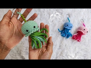 chaveiro gua viva candy amigurumi em croche - coleo vero candy