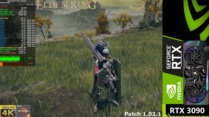 Elden Ring Patch 1. 02. 1 Maximum Settings 4 K, RTX 3090, 5950