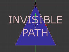 Invisible path for scenery attached track, arrow at terminating end