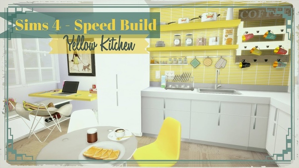 Sims 4 Yellow Kitchen with