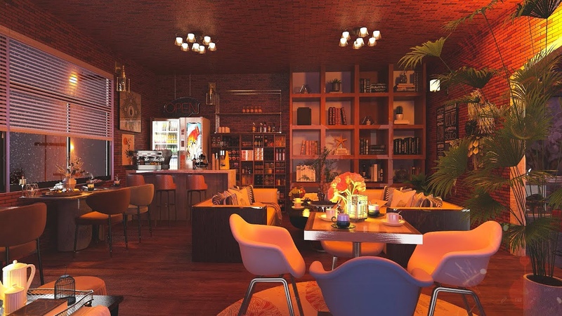 Night Jazz Music in Cozy Coffee Shop Ambience for Study, Relax,