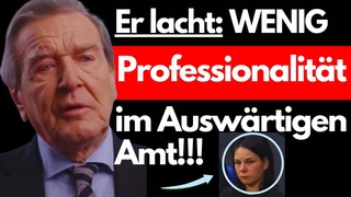 ER lacht SIE aus!!! Altkanzler redet Klartext zur Kompetenz von BAERBOCK💥