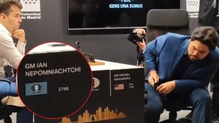 Hikaru Nakamura Checks Ian Nepomniachtchis Name to Write it CORRECT