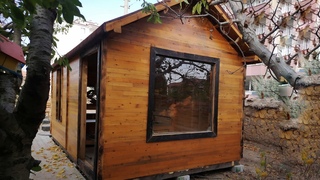 The Wooden Cabin // How to make a wooden house // Tiny house // Ahap ev yapm // Part 1